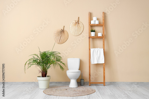 Interior of restroom with t...