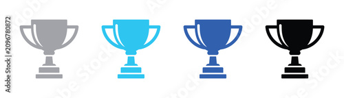 Fotografía Single trophy cup icon representing victory and competition success with champio