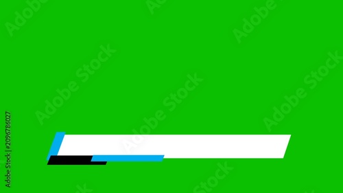 Animation of a bright green lower third broadcast template with abstract graphics.