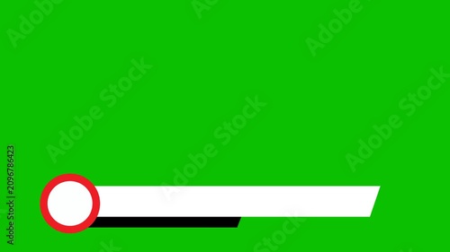 Animation of a bright green screen background with empty lower third banners.