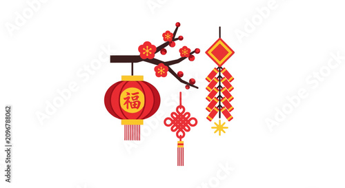Chinese New Year Decorations Symbols.