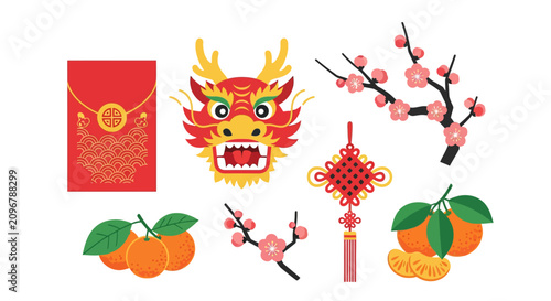 Chinese New Year Dragon Decorations.