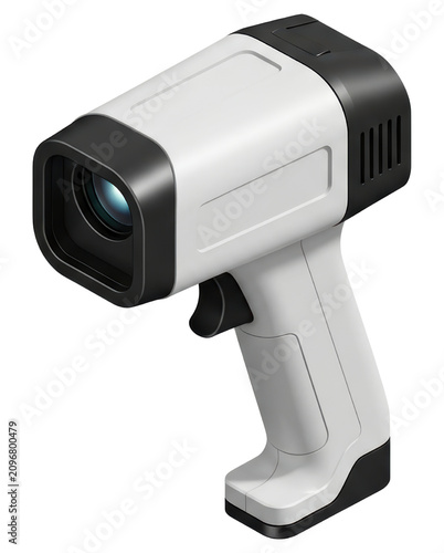 Handheld industrial thermal imaging camera device with transparent backdrop