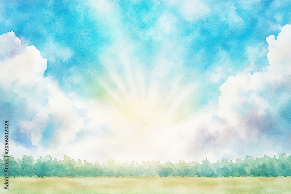 Fototapeta premium Serene sky over tranquil meadow