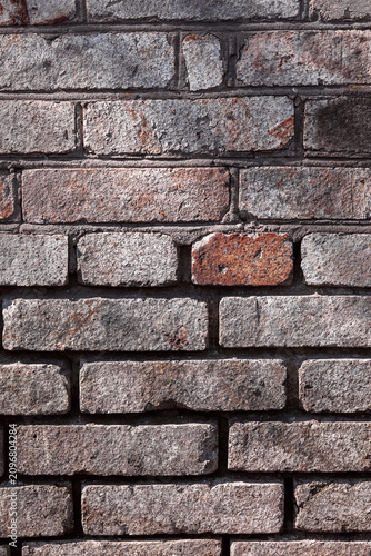 Textured white brick wall for seamless background. Vintage design element. Copy space. Retro wallpaper. Use for display products.