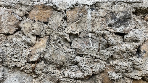 Rustic Textured Stone Wall with Rough Surface and Natural Nuances