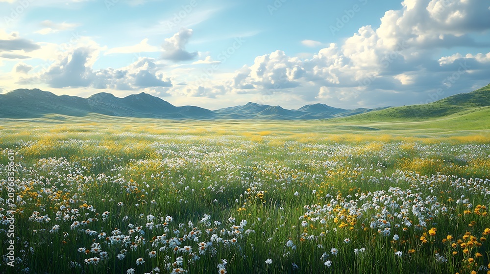 Fototapeta premium Wildflower meadow landscape