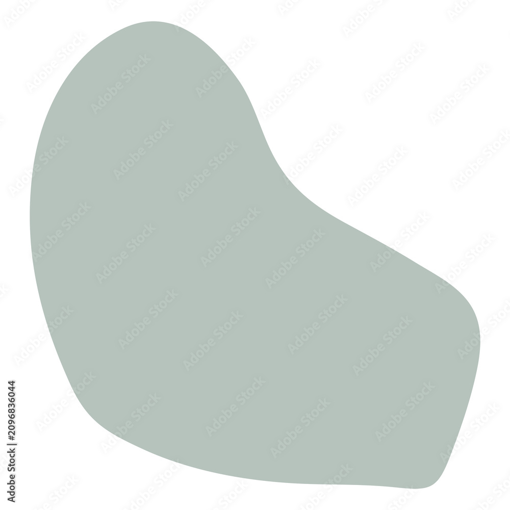 Obraz premium Green abstract png shape sticker, geometric design
