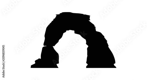 Photos Arched rock formation stands as a natural geological monument against the sky to represent the beauty of desert landscapes and wilderness