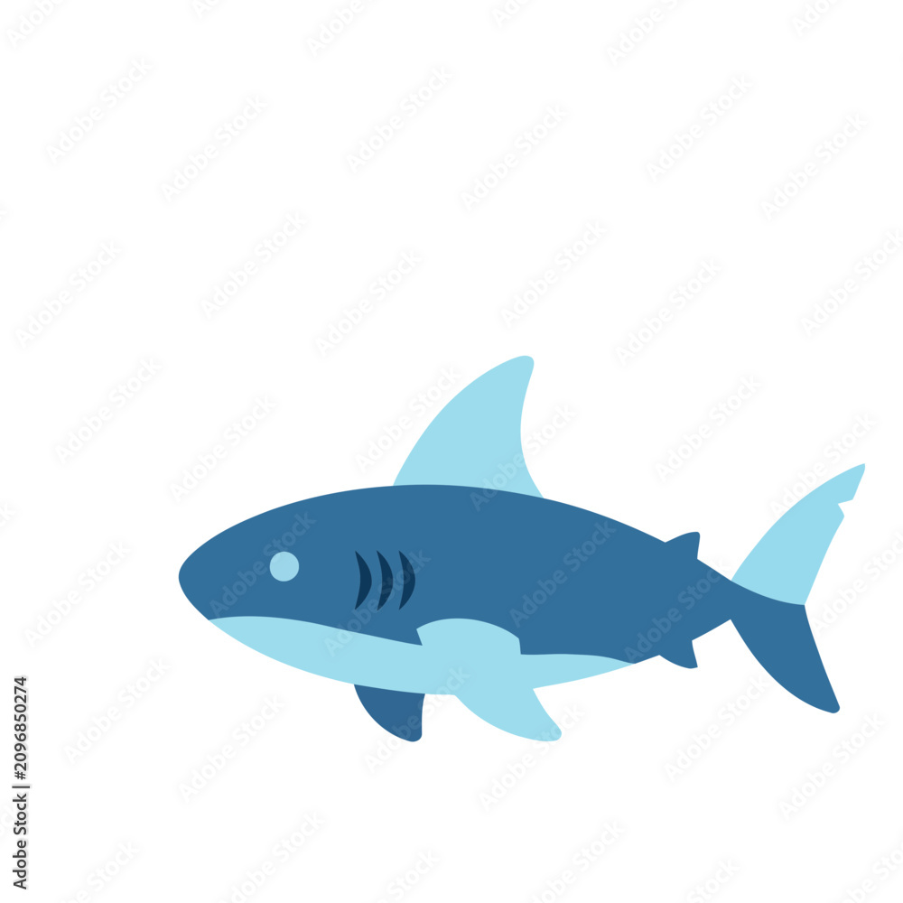 Fototapeta premium Cartoon Shark Illustration