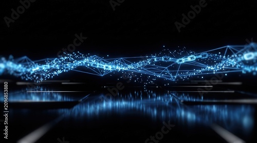 Futuristic Digital Data Stream Visual