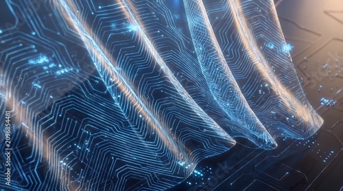 Futuristic Digital Circuitry and Data Streams