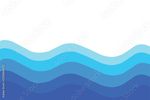 Layers waves background, sea, water, ocean waves