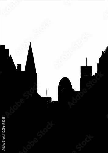 silhouette of city