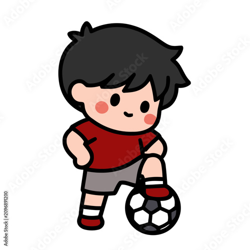 boy with soccer ball