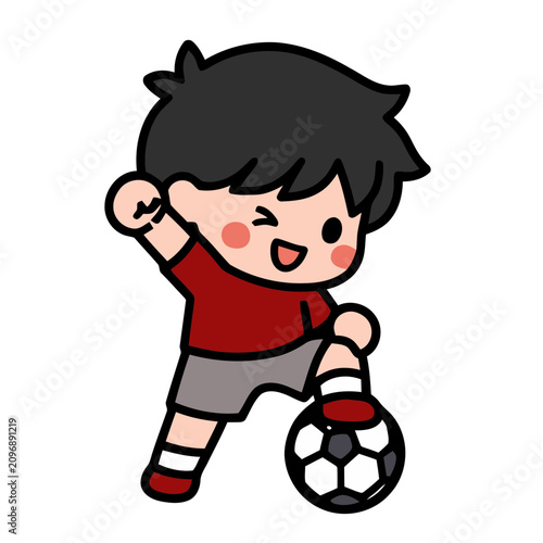 boy with soccer ball
