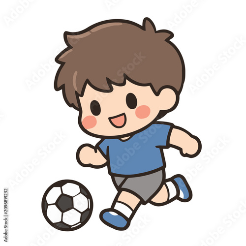 boy playing football