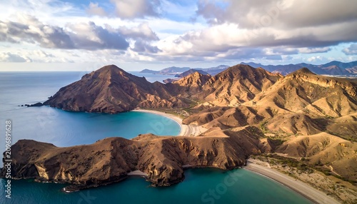 Serene mountain lake with rocky peaks and clear blue sky.