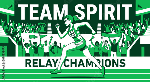 Athletic Victory Celebration With Energetic Crowd Support And Team Spirit Display