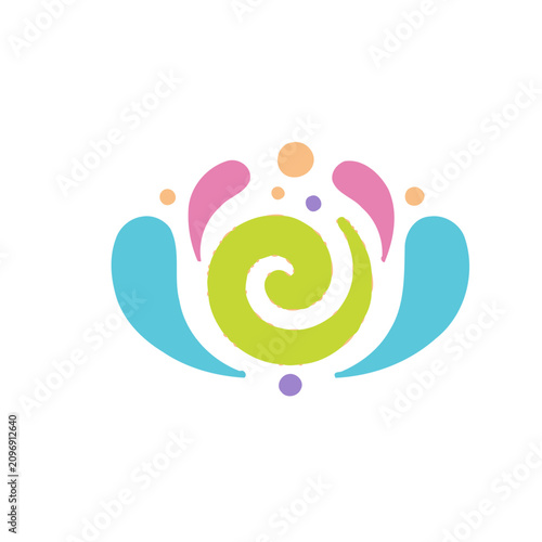 Pastel Abstract Flourish Vector Ornament