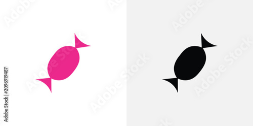 Bild auf Leinwand Pink and black heart-shaped with arrow pointing up pink heart simple minimalist