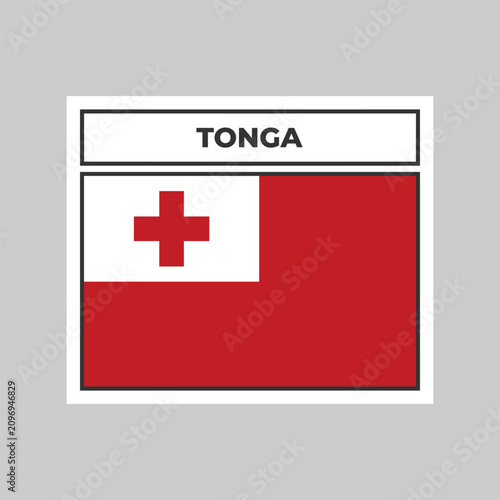 National Flag of Tonga Illustration Design