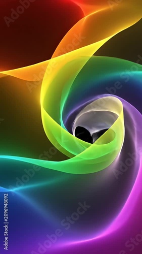 Fluid multi-color abstract waves with glowing light effects.