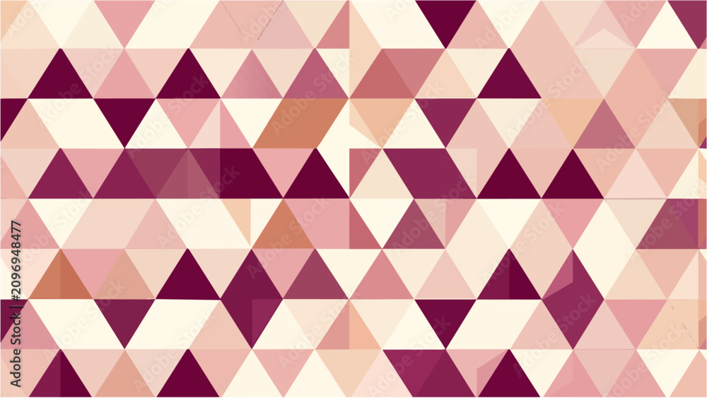 Fototapeta premium Elegant pink and mauve triangle geometric seamless pattern with layered diamond motifs, refined illustration perfect for contemporary and feminine design concepts