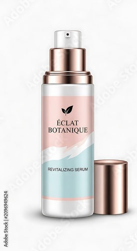 Eclat Botanique facial mist bottle on white background.