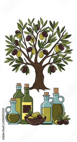 Eco friendly robot watering green plants illustration.