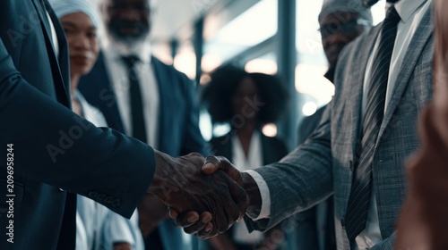 Business Professionals Shaking Hands in Agreement