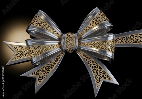 Gilded Lace: A Sculpted Ribbon's Embrace