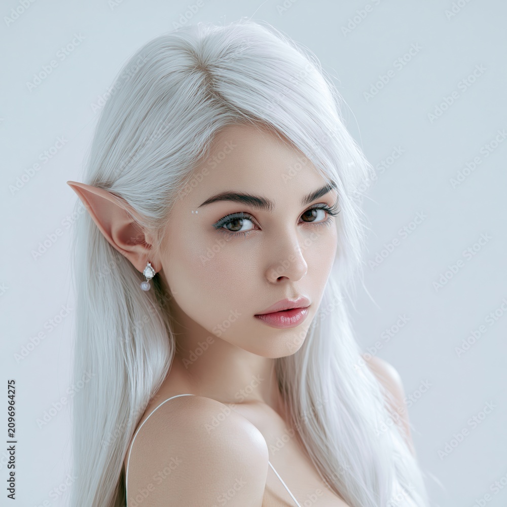 Fototapeta premium Elegant Portrait of Fantasy Elf Character