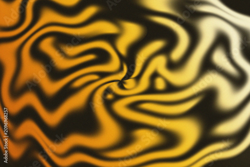 Fotografía Abstract luxury golden and black grainy liquid marble swirl ripple background vector illustration
