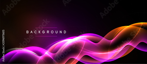Abstract waves, vibrant col...