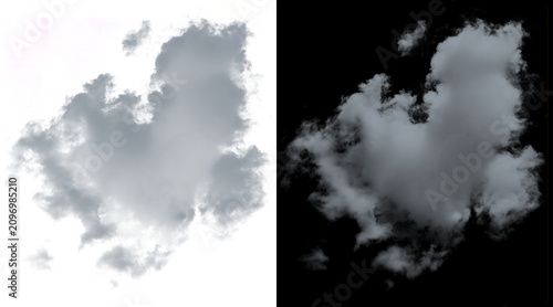 Foto Isolated fluffy white cloud on transparent background, realistic cumulus cloud c