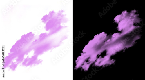 Purple ethereal clouds on white and black background, dreamy violet smoke texture, abstract pastel pink cloudscape for creative design overlays