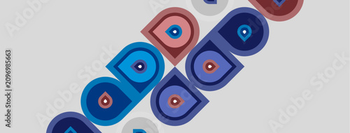 Foto Abstract pattern features repeating rounded squares