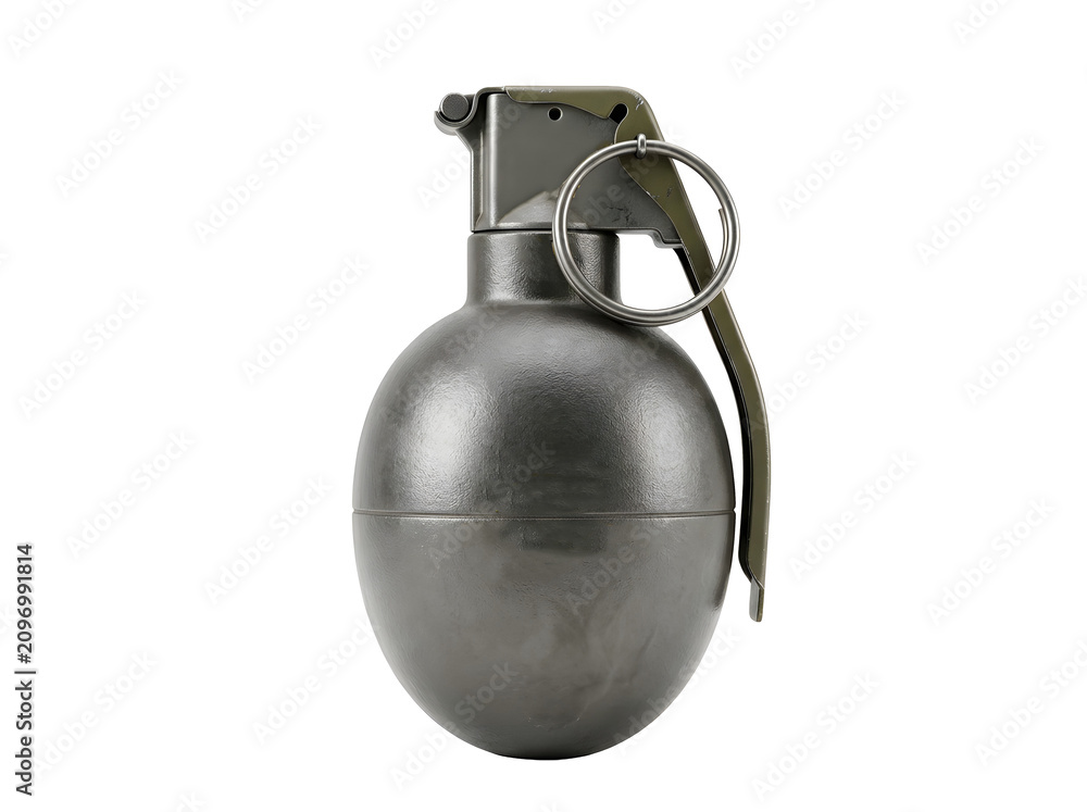 Fototapeta premium Hand grenade isolated on transparent background