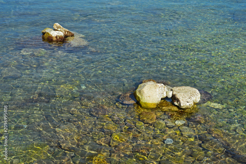 Stones and water
