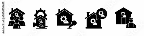 Foto Tenant icon vector collection