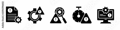 Quadro su tela Incident icon vector collection