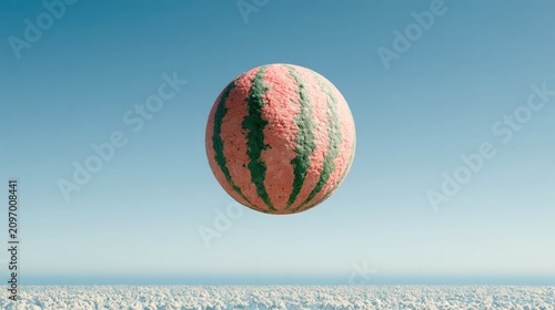 watermelon on blue sky background