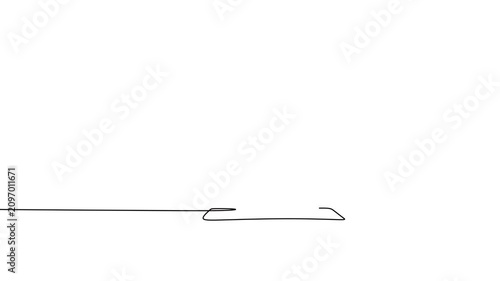 Gymnast Performing Continuous Line Motion Graphic For Elegant Fitness Routine