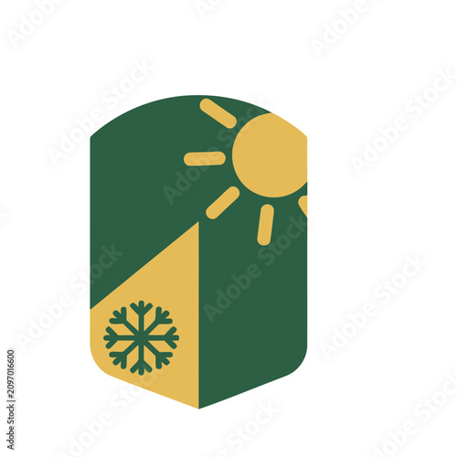 Sun and Snowflake Icon
