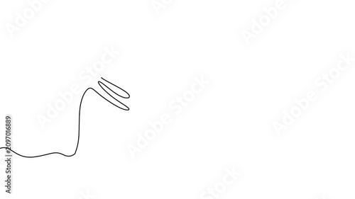 Hijab Girl Speech Continuous Line Animation For Public Speaking Confidence