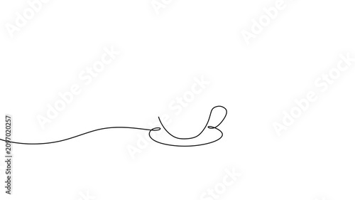 Hot Coffee Cup Single Line Animation For Daily Cafe Routine