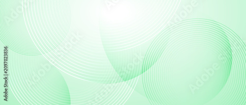 Abstract green modern background with circle elements. Digital technology concept. vector illustration