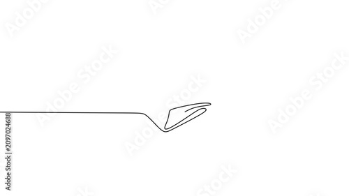 Book And Bookmark Single Line Motion Graphic For Reading Education