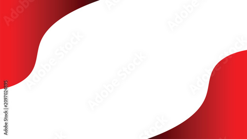 Abstract red curved gradient background with smooth flowing shapes fading into white center for modern decorative digital artwork